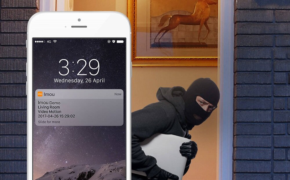 Kamera IMOU Bullet IPC-G26E - sensor ruchu powiadomienie w aplikacji