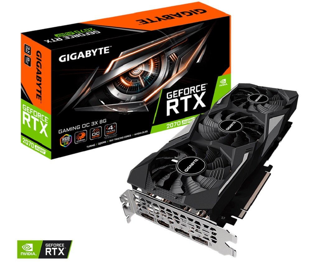 Karta graficzna Gigabyte Geforce RTX 2070 Super Gaming 8 GB RAM GDDR6 wydajność szybkość obróbka renderowanie