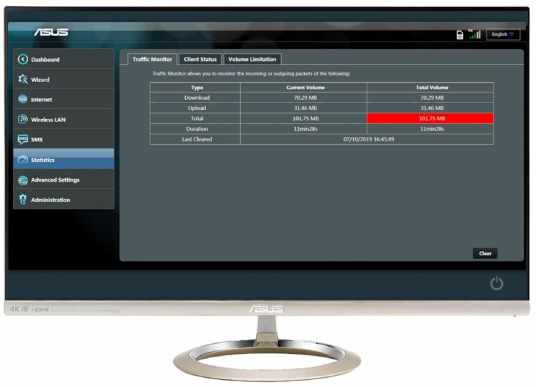 Router ASUS N300 LTE - Protected Setup