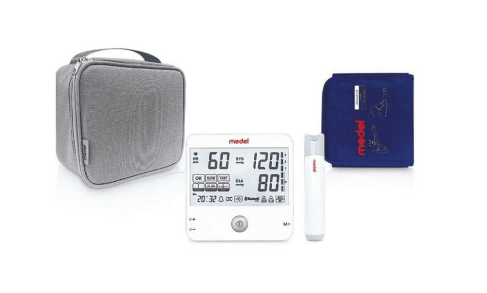 MEDEL-Cardio-MB10 ciśnieniomierz zestaw urządzenie kabel baterie mankiet torba instrukcja karta gwarancyjna