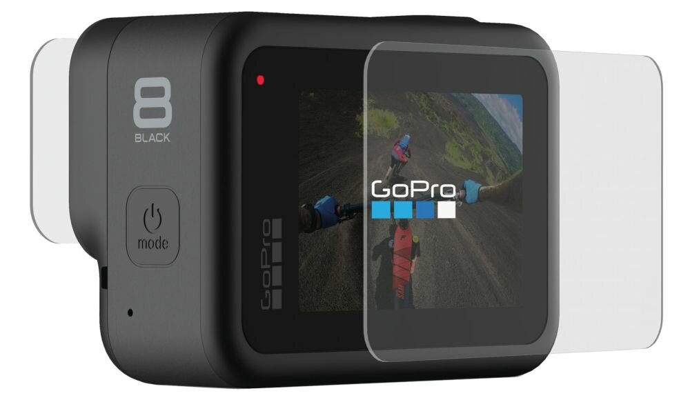 Zestaw szkieł hartowanych GOPRO do HERO 8 Black sport montaż nagrywanie stabilizacja montaż edycja filtry ostrość śledzenie tryby bateria akumulator zasilanie ładowanie rozdzielczość filmy obudowa odporność wielkość łączność sterowanie  