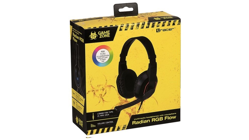 Słuchawki TRACER Gamezone Radian RGB przewód 2,2 m