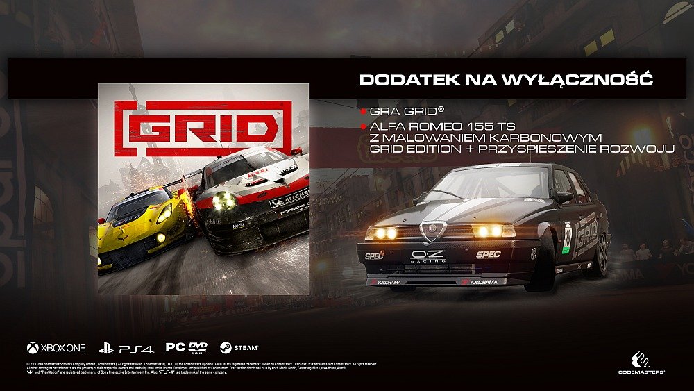 GRA codemasters GRID dlc exclusive