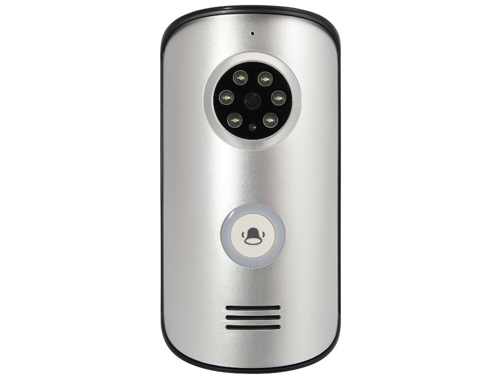 Zestaw wideodomofonowy EURA WVP-02A6 Srebrno-biało-czarny wodoodporna kaseta zewnetrznawysoki standard ochrony IP55 6 diod LED biale swiatlo automatyczny balans bieli