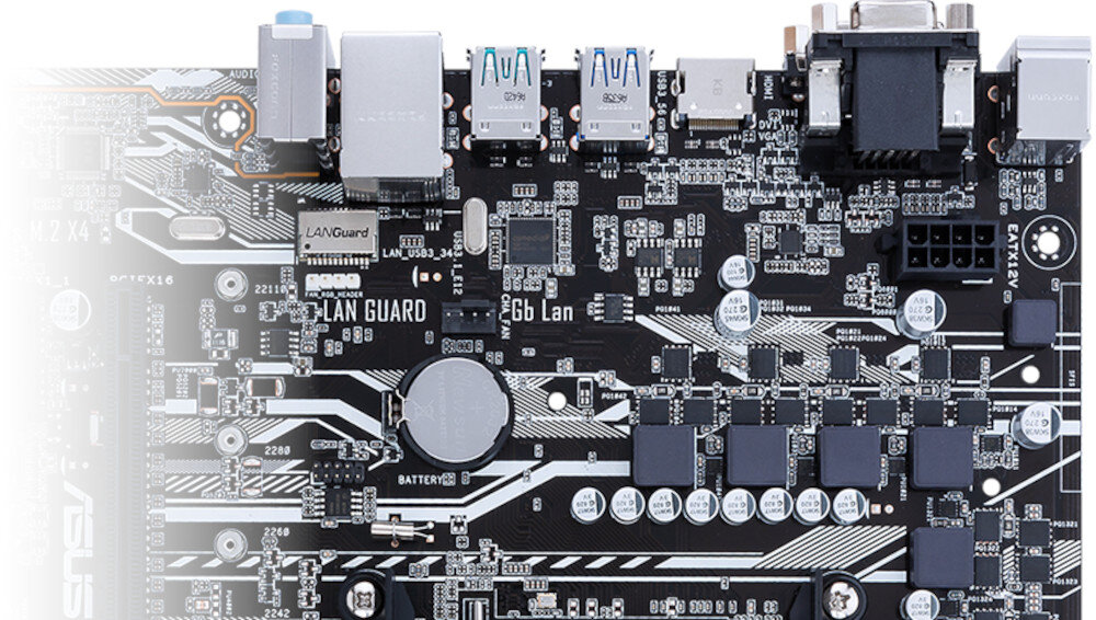 Płyta główna ASUS Prime A320M-R wytrzymałość zabezpieczenia