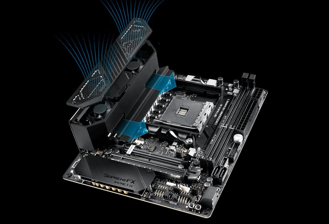 Płyta główna ASUS Rog Crosshair VIII Impact - Wydajne chłodzenie 