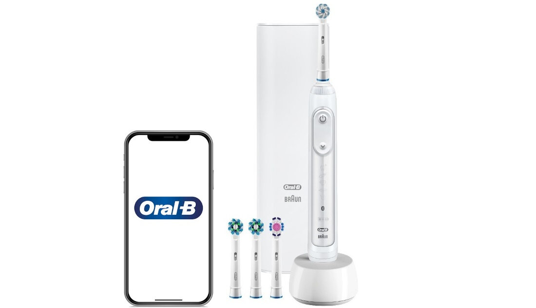 Szczoteczka rotacyjna ORAL-B Genius 10200W + ladowarka pierscien LED SmartRing 12-kolorowy efekt wizualny aplikacja Oral-B