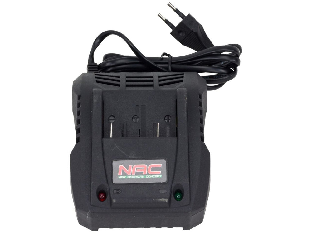Ładowarka NAC BC18-18-S odpowiednia dla akumulatorów litowo-jonowych z serii NAC o napięciu 18V skonstruowany z pełną starannością