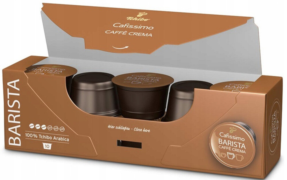 Kapsulki TCHIBO Cafissimo Barista Caffe Crema niska zawartosc kofeiny pyszny smak
