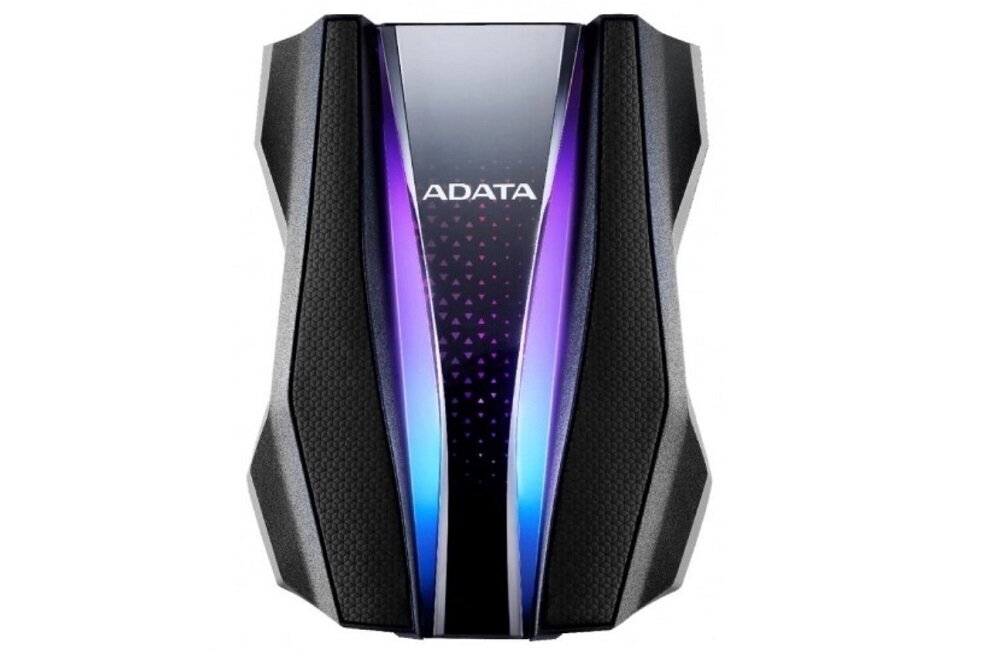 Dysk ADATA HD770G Pierwszy na świecie trwały zewnętrzny dysk twardy z oświetleniem RGB Wodoodporny i pyłoodporny oraz jest odporny na wstrząsy dzięki wytrzymałej trójwarstwowej konstrukcji