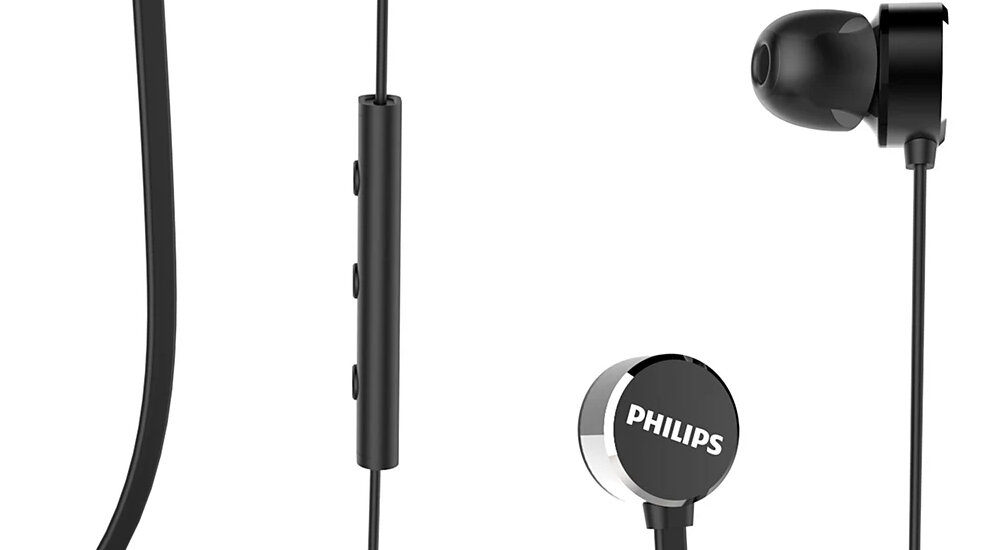 Słuchawki dokanałowe PHILIPS TAUN102BK Czarny pilot sterujący wymienne wkładki