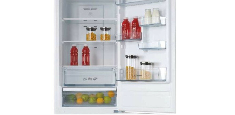 Lodówka CANDY CVBN 6184XBF/S Nofrost Srebrna regulacja półek wysokość 