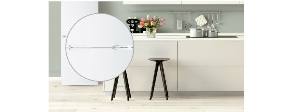 Lodówka CANDY CVBN 6184XBF/S Nofrost Srebrna uchwyt