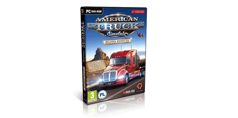 American Truck Simulator Złota Edycja Gra PC okładka pudełko gol edition