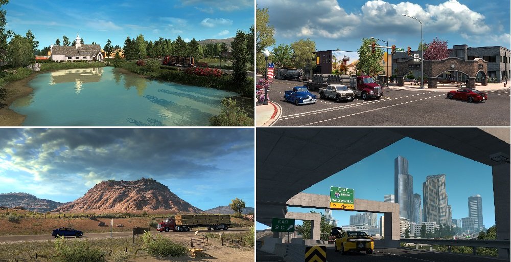 American Truck Simulator Złota Edycja Gra PC screen z gry drogi