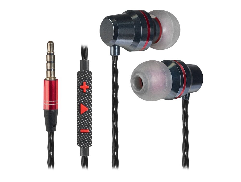 Słuchawki DEFENDER Tanto Czarno szary - słuchawki doknałowe wyglad ogólny Mini Jack 3,5 mm
