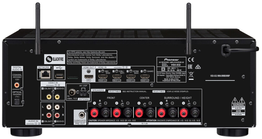 Kino domowe PIONEER VSX-832B + JAMO S 805 HCS  - eco