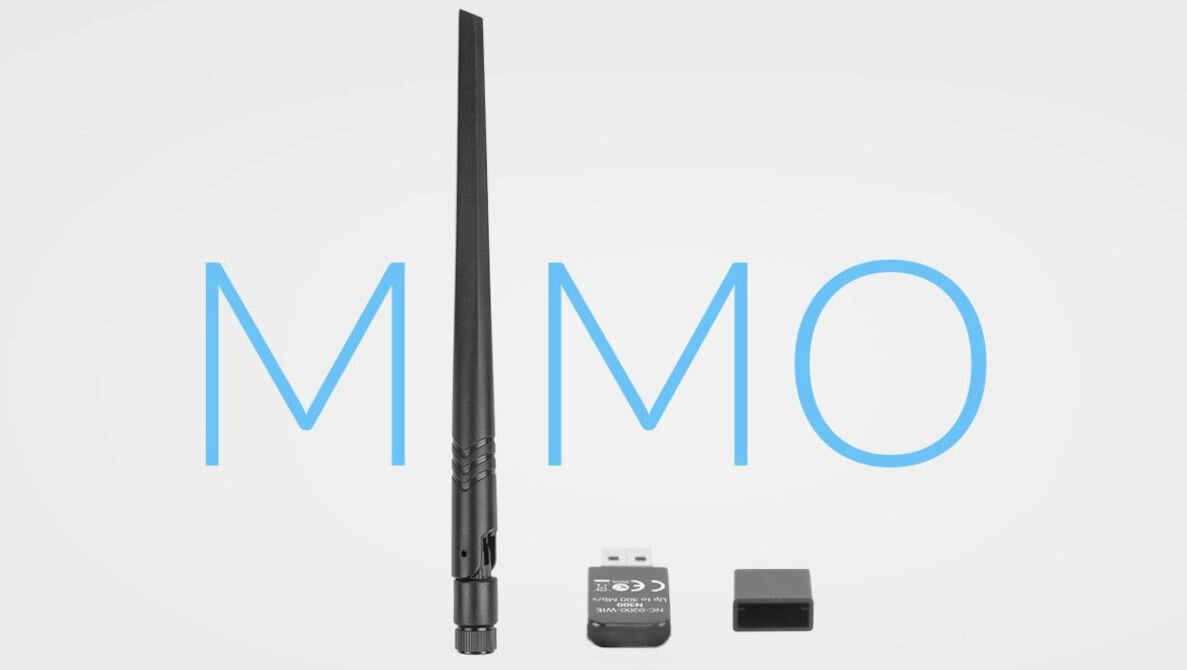Karta sieciowa LANBERG NC-0300-WIE Technologia transmisji wieloantenowej MIMO dwie wbudowane anteny stabilne połączenie Wi-Fi z
urządzeniami pracującymi w standardach IEEE 802.11b, IEEE 802.11e, IEEE 802.11g, IEEE 802.11i, IEEE 802.11k, i IEEE 802.11n
