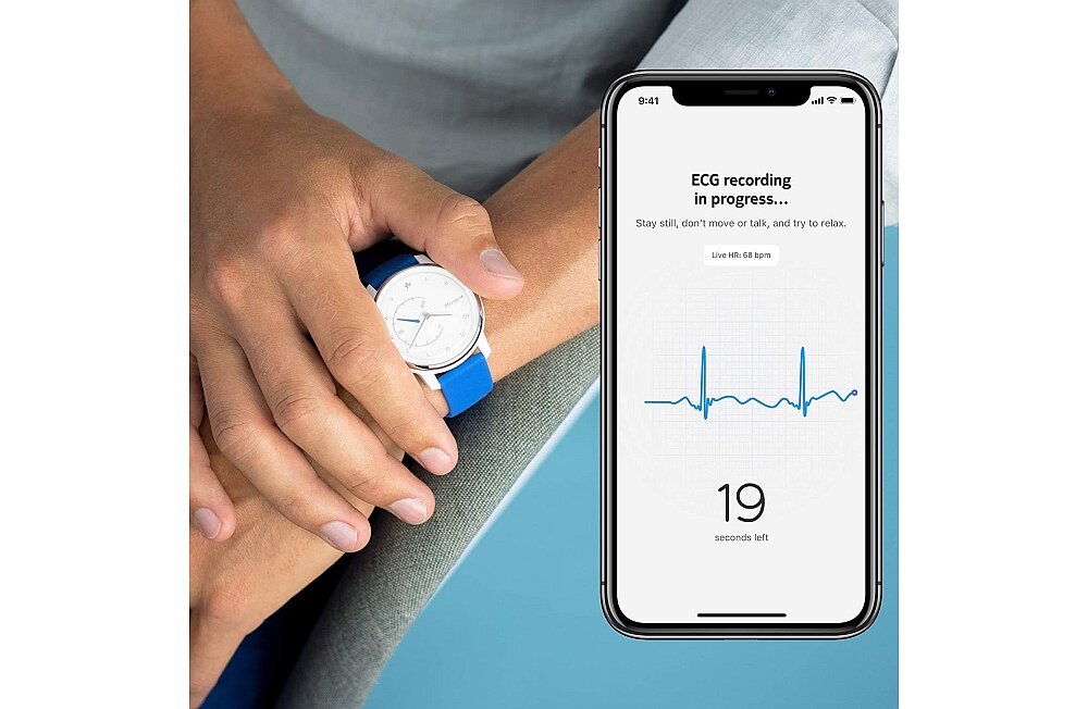 Smartwatch WITHINGS Move ECG zdrowie sport ćwiczenia zegarek serce kroki gps smartfon aplikacja