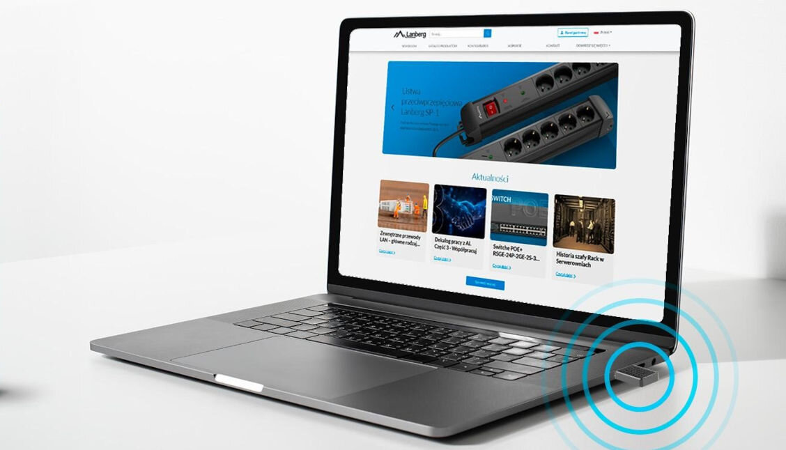 Karta sieciowa LANBERG NC-1200-WI szybkie i stabilne połączenie WiFi