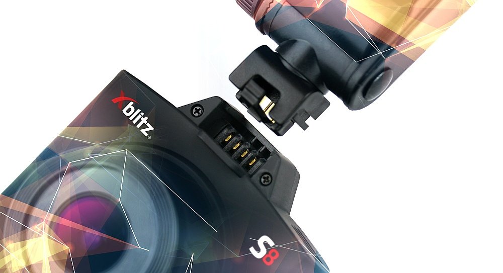 Wideorejestrator XBLITZ S8 uchwyt mocowanie złącza zasilanie kable