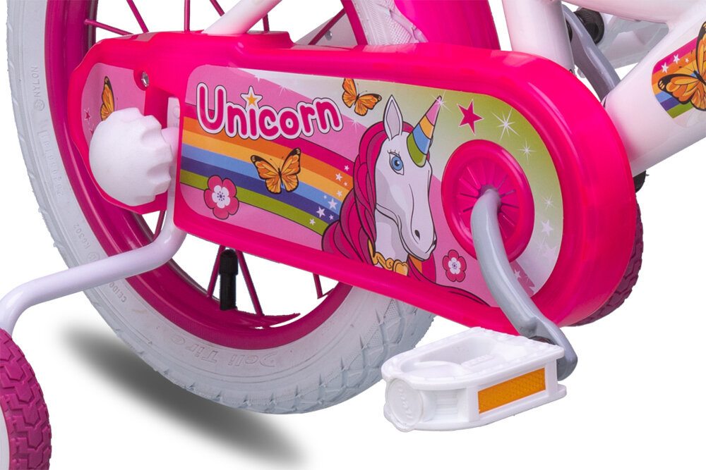 Rower DISNEY Unicorn 14 Biało-różowy kola