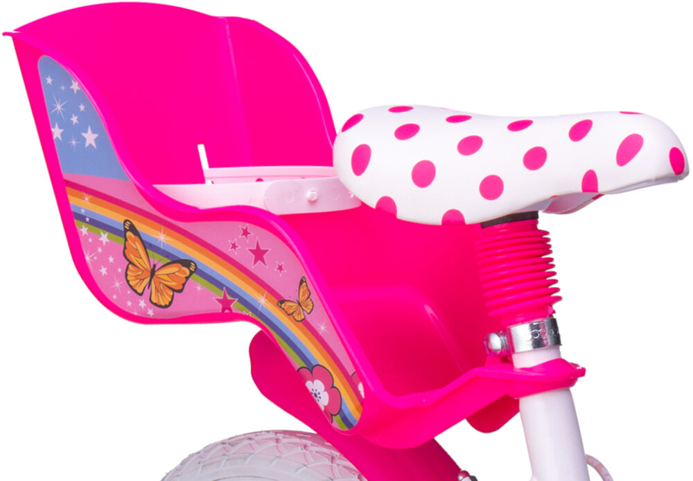 Rower DISNEY Unicorn 14 Biało-różowy kierownica wspornik