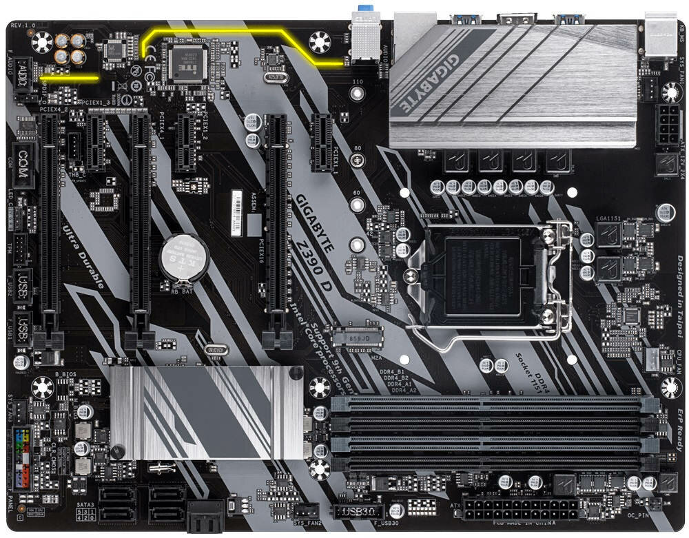 Płyta główna GIGABYTE Z390 D - standardowy fortma płyty głównej ATX Full Tower Midi Tower wiele gniazd oraz złączy