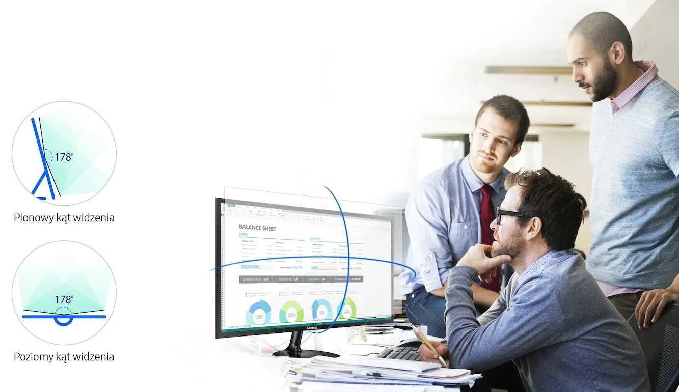 Monitor SAMSUNG LS24F354FHUXEN - Szerokie kąty widzenia
