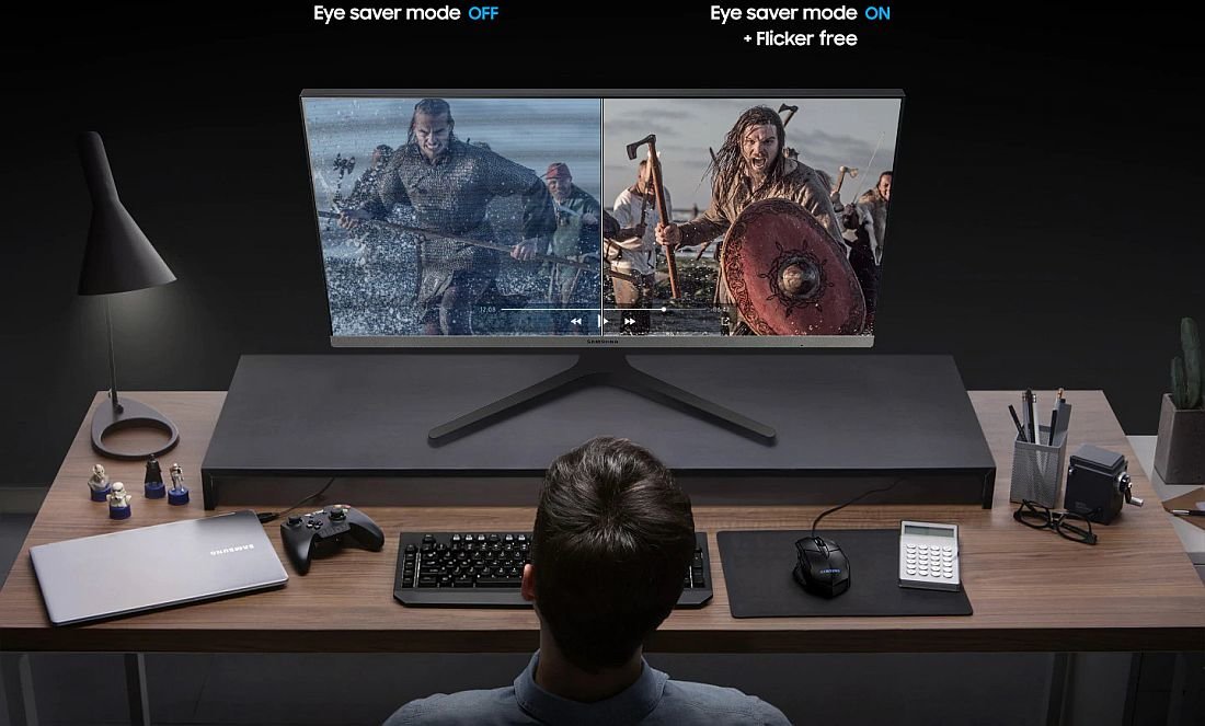 Monitor SAMSUNG LS24R350FHUXEN - Flicker Free