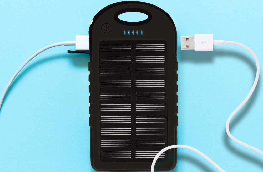Powerbank solarny FOREVER STB-200 5000mAh Żółty ladowanie pojemnosc