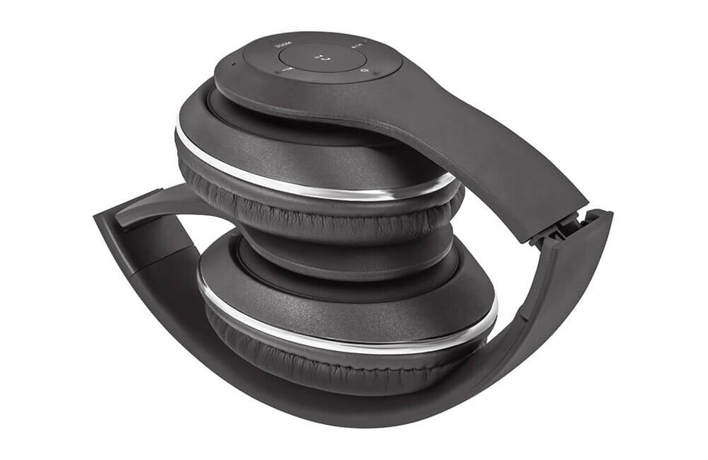 SŁUCHAWKI BLUETOOTH FOREVER BHS-300 MUSIC SOUL CZARNE odtwarzacz MP3 pasmo przenoszenia dynamika membrana