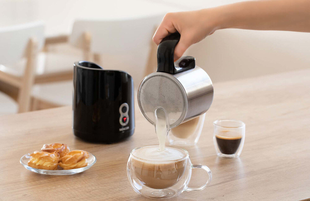 Spieniacz SENCOR SMF 4000BK Szybkie przygotowanie kawy w krótkim czasie Wbudowany termostat  temperatura