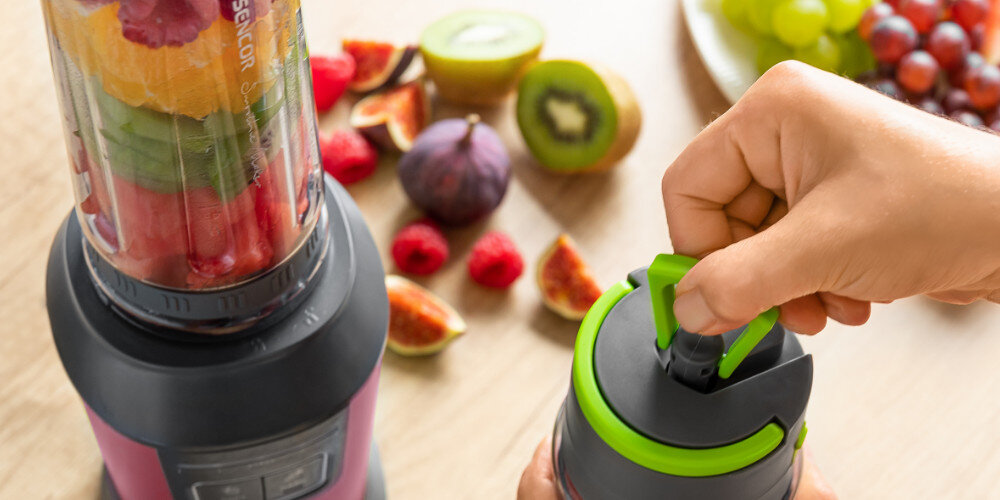 Blender kielichowy SENCOR SBL 7174RD Czerwony próżnia funkcja odsysania powietrza