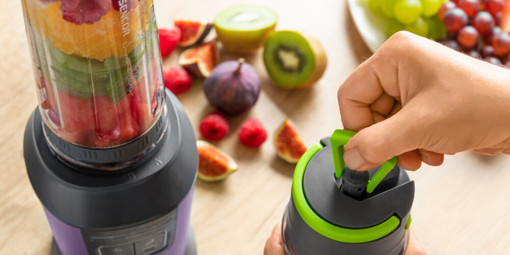 Blender kielichowy SENCOR SBL 7173VT Fioletowy próżnia funkcja odsysania powietrza