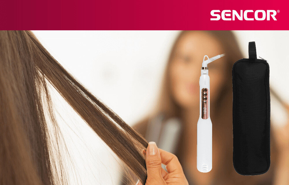 Prostownica SENCOR SHI 4500GD 230 stopni Stylizacja bez uszkodzeń wygląd design prezentacja wizualizacja 