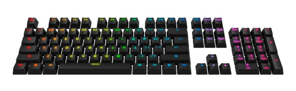 Klawisze SPC GEAR KC104 Black DBL Shot PBT - podświetlenie