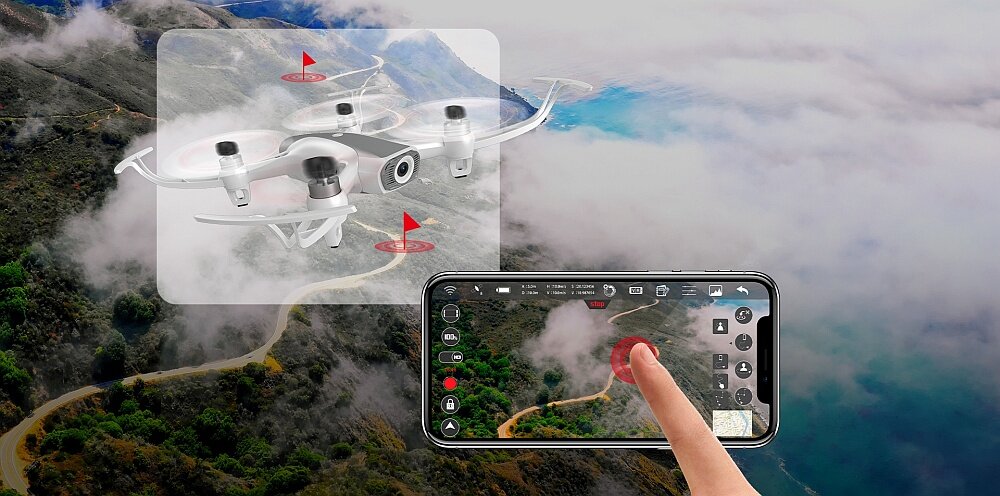 Dron SYMA W1 Pro sterowanie