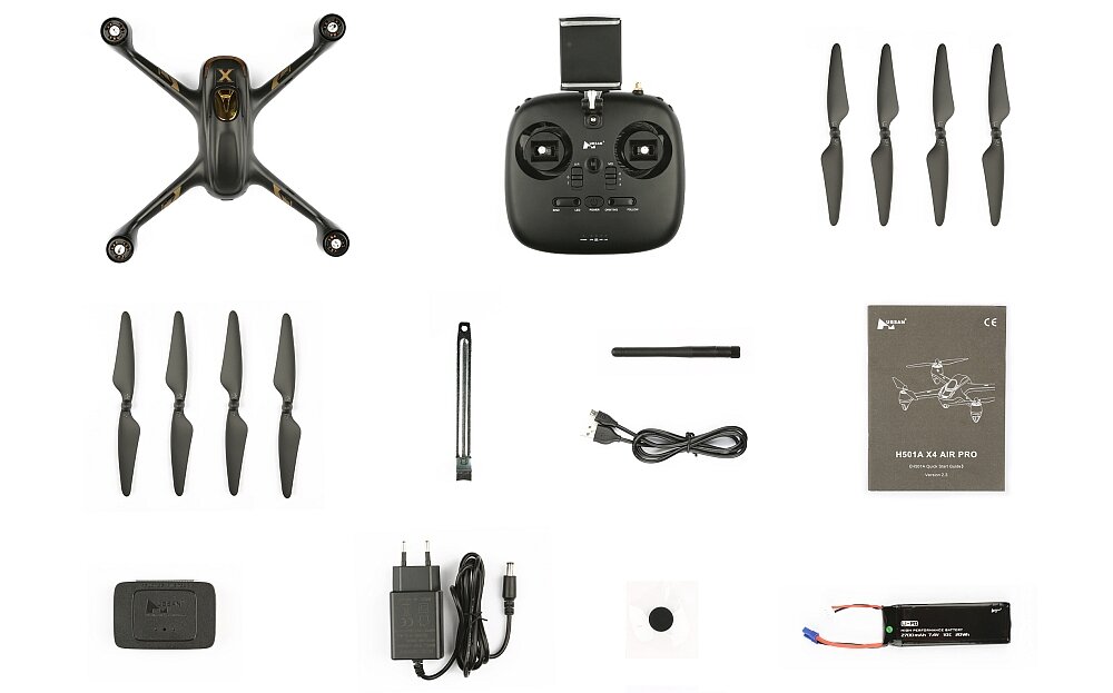 Dron HUBSAN X4 Air Pro sterowanie pilot bateria zasięg lot pojemność śmigła kamera zdjęcia opis