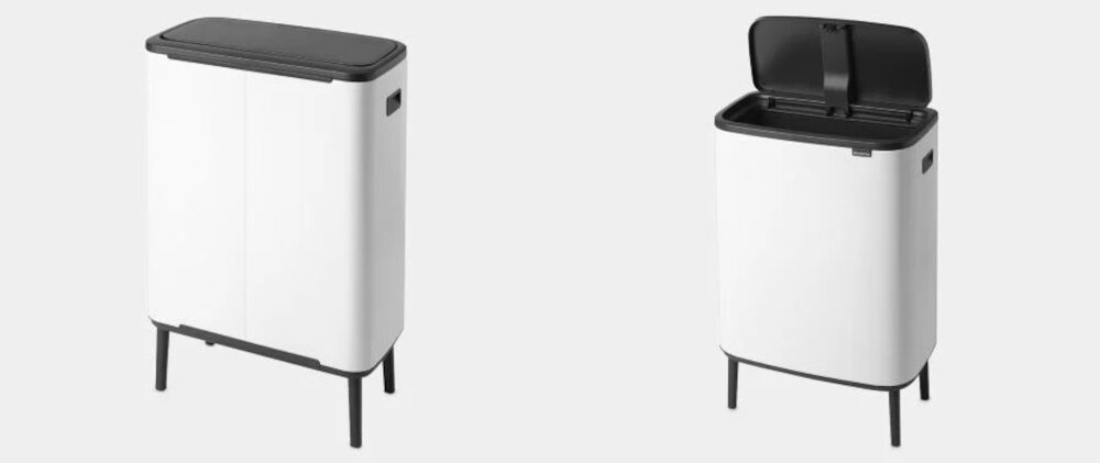 Kosz na śmieci BRABANTIA 130205 Bo Touch Bin Hi biala kolorystyka kolor solidna konstrukcja