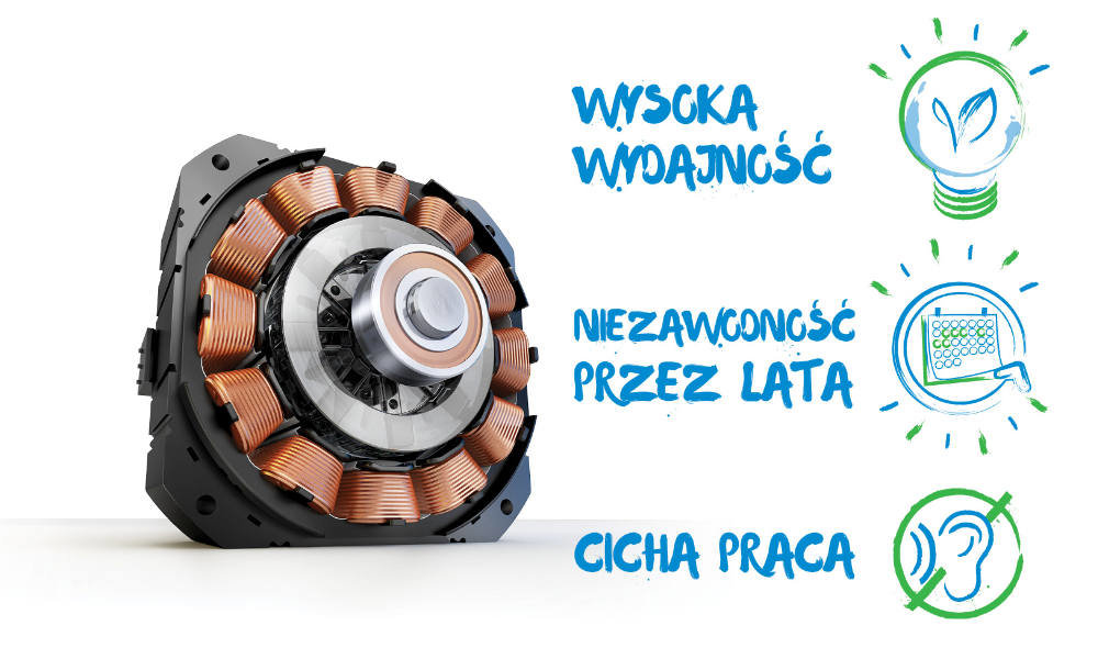 Pralko-suszarka BEKO HTV8712XW - Silnik inwerterowy
