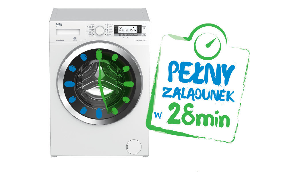 Pralko-suszarka BEKO HTV8712XW - Program Codzienne Szybkie