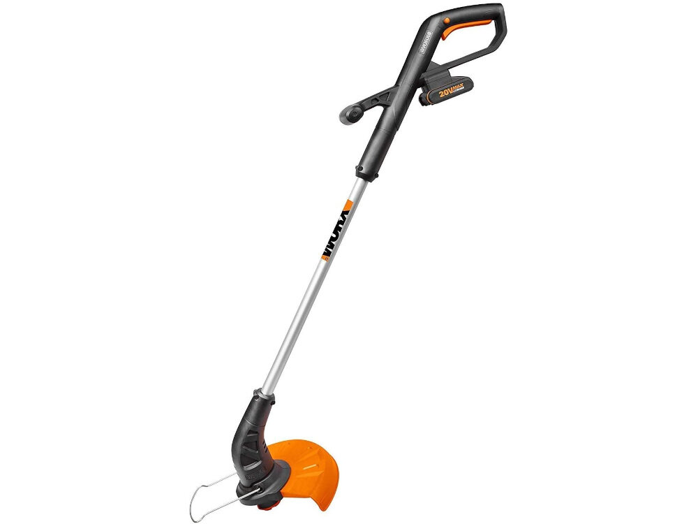 Kosiarka akumulatorowa WORX WG927E + Podkaszarka podkaszarka akumulatorowa łatwe cięcie trawy w trudno dostępnych miejscach lekka ergonomiczna konstrukcja automatyczny wysuw żyłki rękojeść główna rękojeść pomocnicza