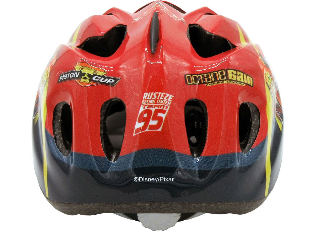 Kask rowerowy DISNEY Auta Czerwony dla Dzieci (rozmiar 52-56) regulacja otwory wentylacyjne