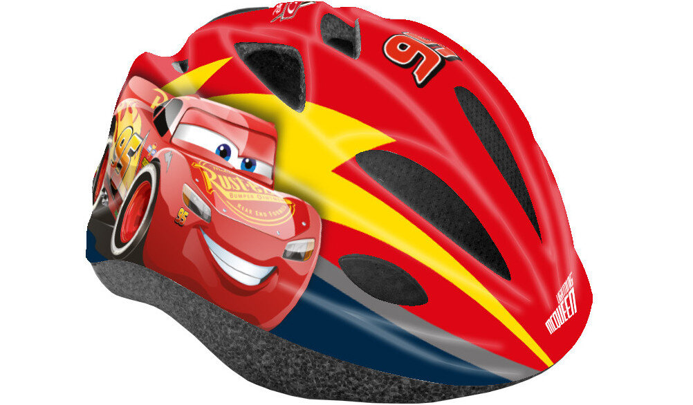 Kask rowerowy DISNEY Auta Czerwony dla Dzieci (rozmiar 52-56) regulacja rozmiar