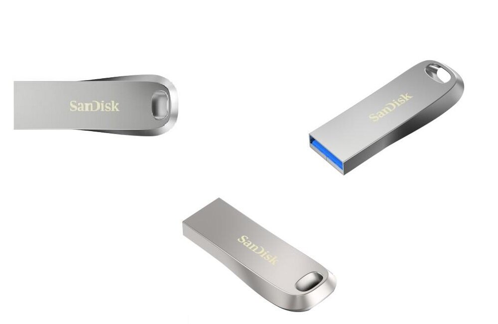 Pamięć SANDISK Cruzer Ultra Luxe 128GB mocna konstrukcja wstrząsoodporność nowoczesny i elegancki wygląd bezpieczeństwo