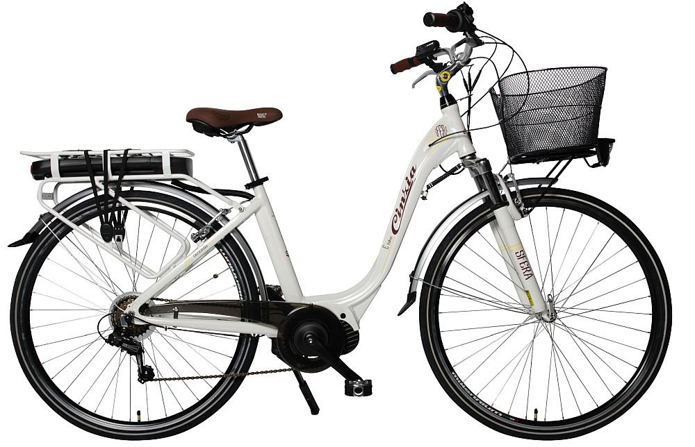 Rower elektryczny CINZIA Sfera BF 28 D18 Biały  