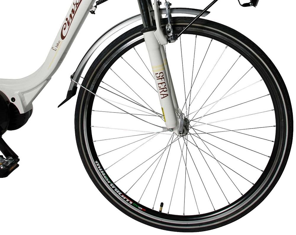 Rower elektryczny CINZIA Sfera BF 28 D18 Biały - KOŁA 