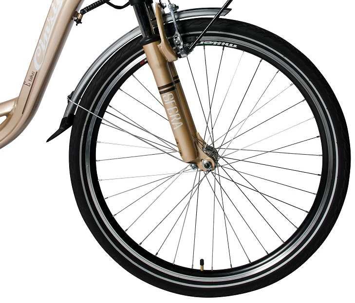 Rower elektryczny CINZIA Sfera 26 D18 Złoty - KOŁA 