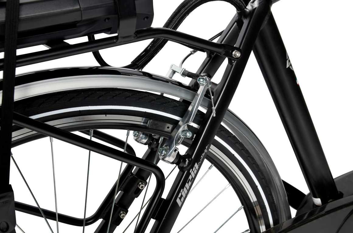 Rower elektryczny CINZIA Sfera BF 28 D18 Brązowy - HAMULCE 